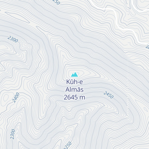 Map of Kūh-e Almās
