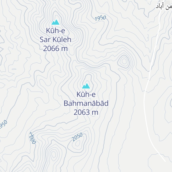 Map of Kūh-e Bahmanābād