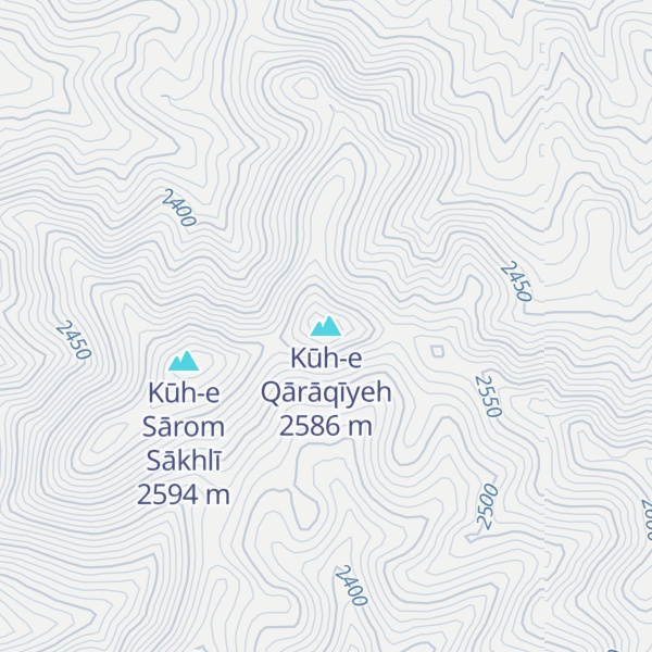 Map of Kūh-e Qārāqīyeh