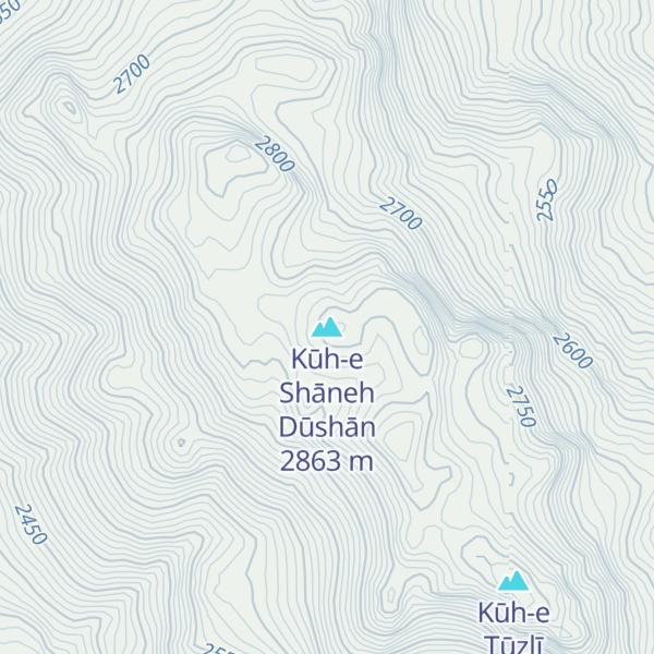 Map of Kūh-e Shāneh Dūshān