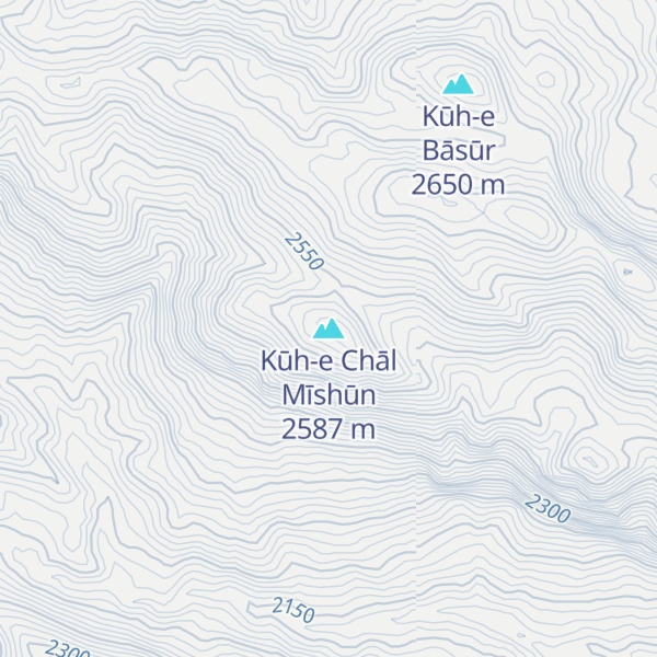 Map of Kūh-e Chāl Mīshūn
