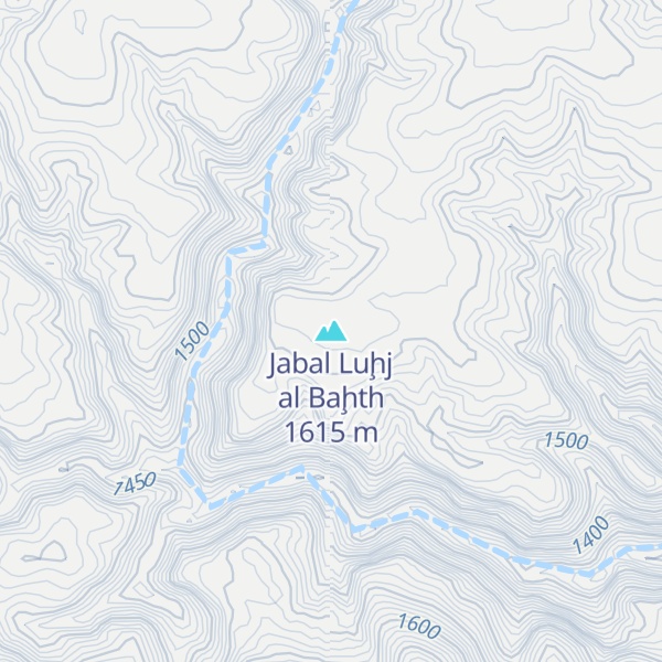 Map of Jabal Luḩj al Baḩth