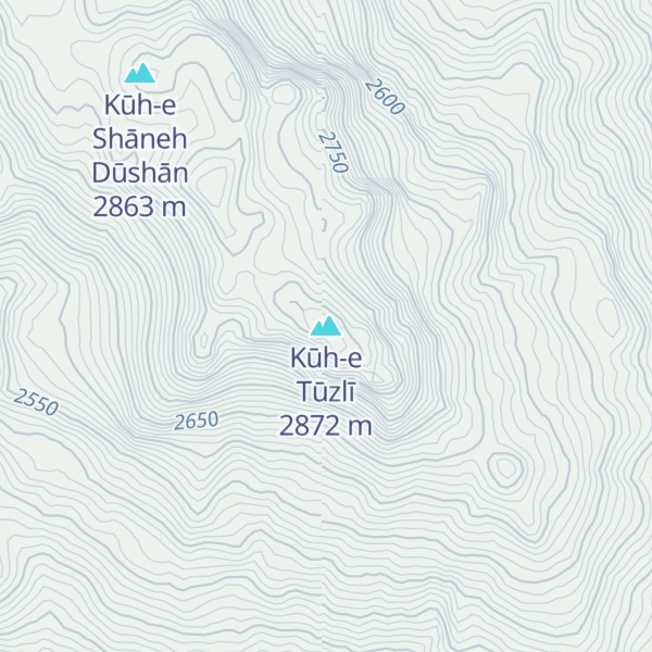 Map of Kūh-e Tūzlī