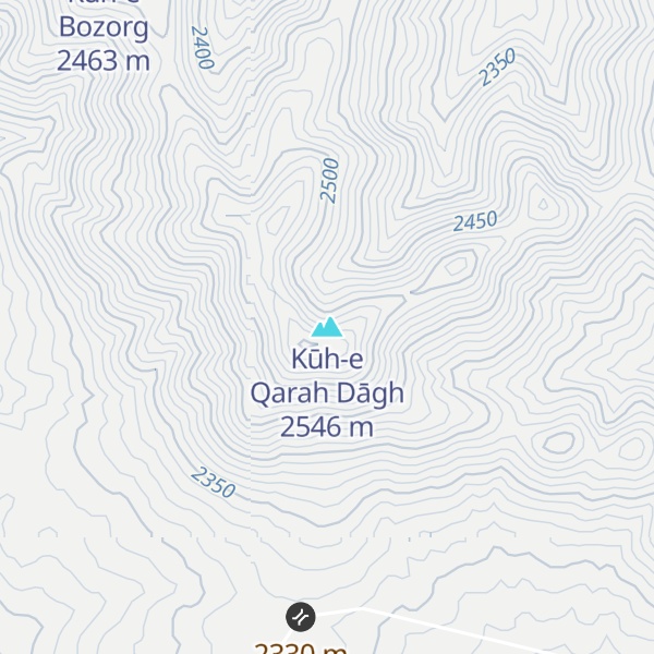 Map of Kūh-e Qarah Dāgh