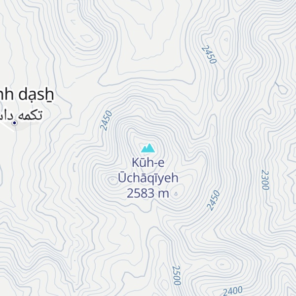 Map of Kūh-e Ūchāqīyeh