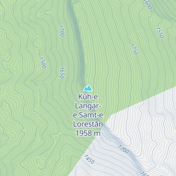Map of Kūh-e Langar-e Samt-e Lorestān