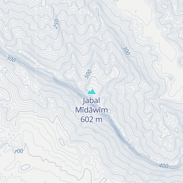 Map of Jabal Mīdāwīm
