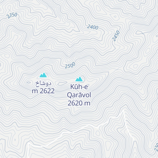 Map of Kūh-e Qarāvol