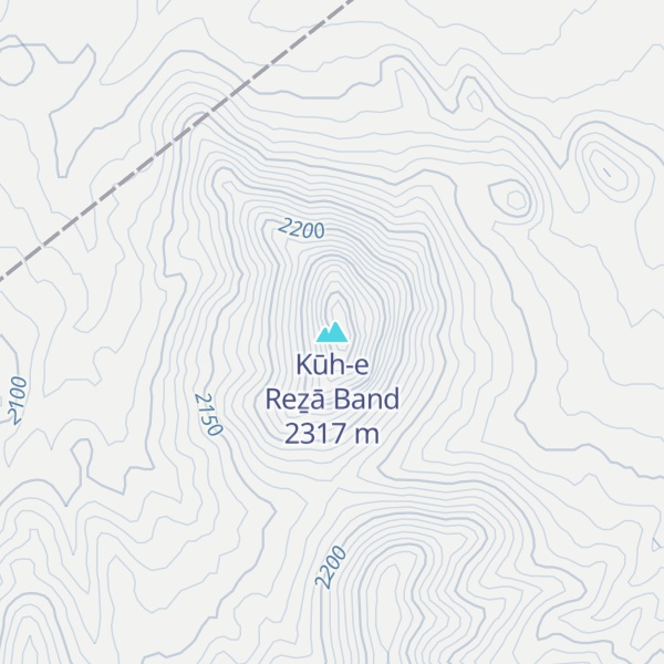 Map of Kūh-e Reẕā Band