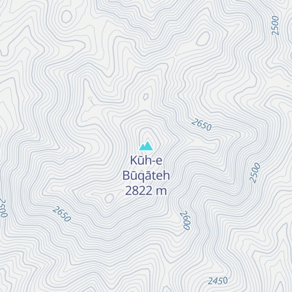 Map of Kūh-e Būqāteh
