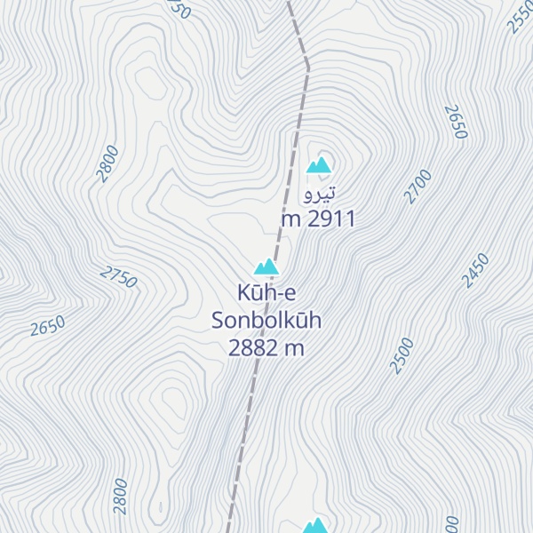 Map of Kūh-e Sonbolkūh