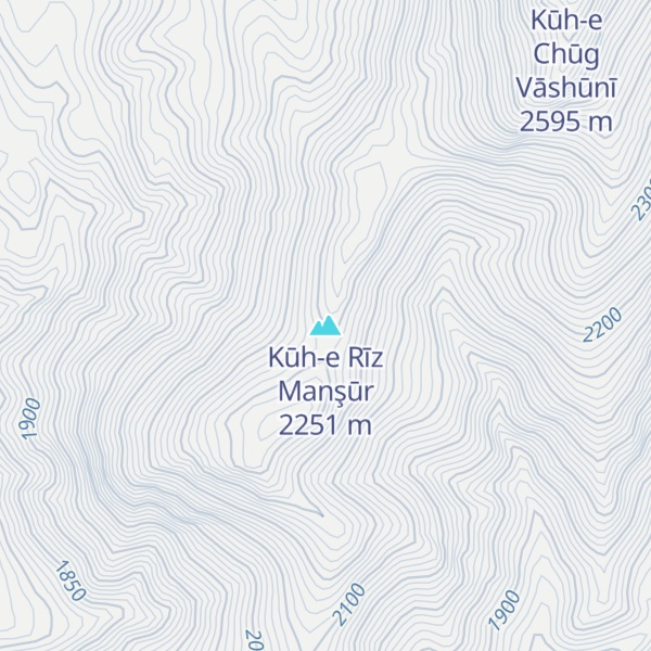 Map of Kūh-e Rīz Manşūr