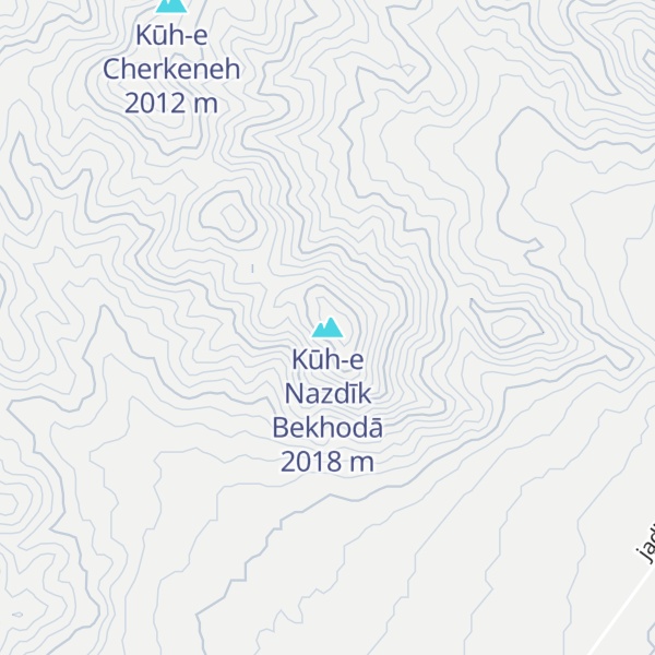 Map of Kūh-e Nazdīk Bekhodā
