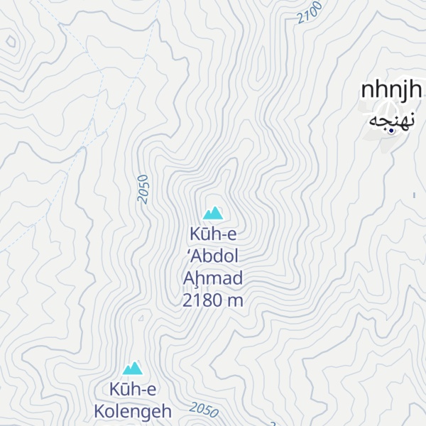 Map of Kūh-e ‘Abdol Aḩmad