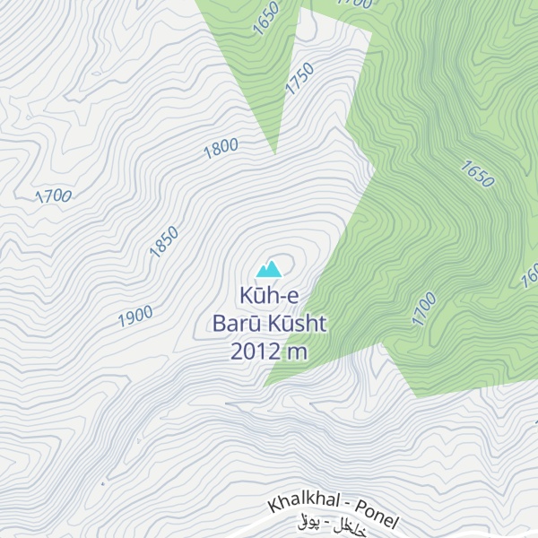 Map of Kūh-e Barū Kūsht