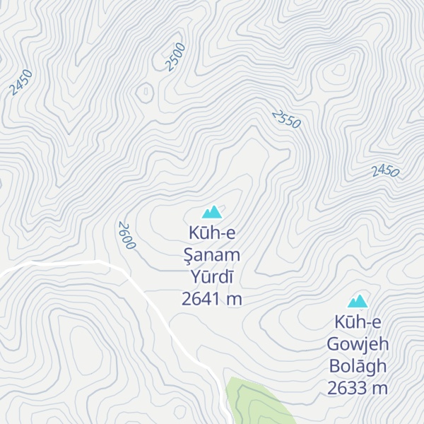 Map of Kūh-e Şanam Yūrdī