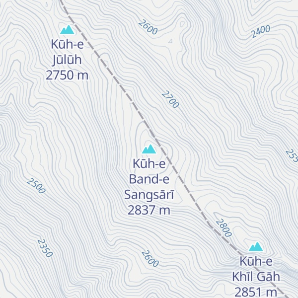 Map of Kūh-e Band-e Sangsārī