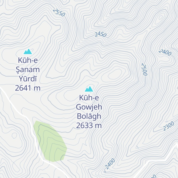 Map of Kūh-e Gowjeh Bolāgh