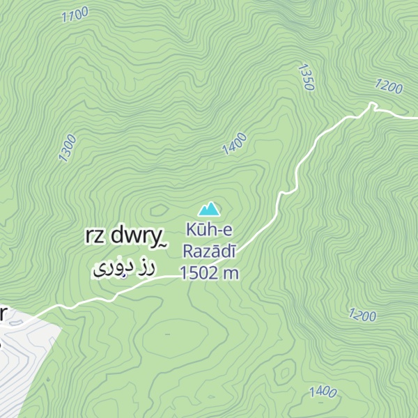 Map of Kūh-e Razādī