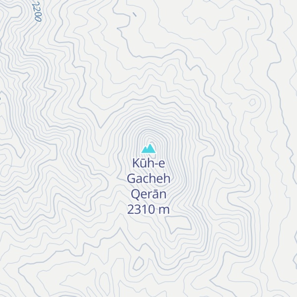 Map of Kūh-e Gacheh Qerān