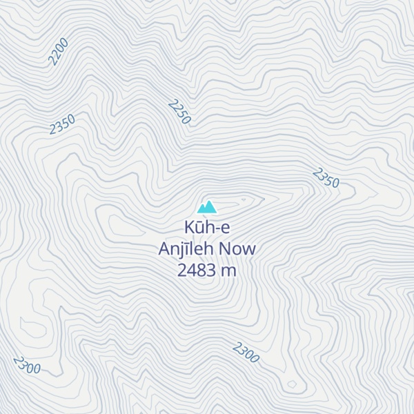 Map of Kūh-e Anjīleh Now