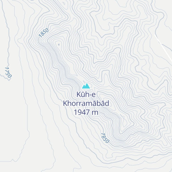 Map of Kūh-e Khorramābād