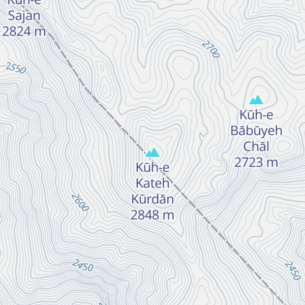 Map of Kūh-e Kateh Kūrdān