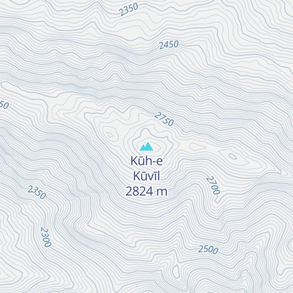 Map of Kūh-e Kūvīl