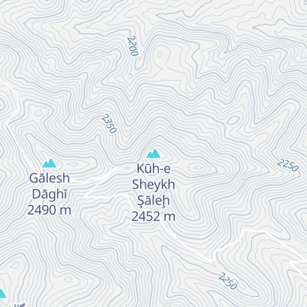 Map of Kūh-e Sheykh Şāleḩ