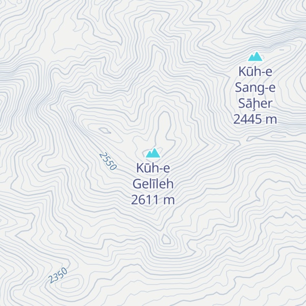 Map of Kūh-e Gelīleh