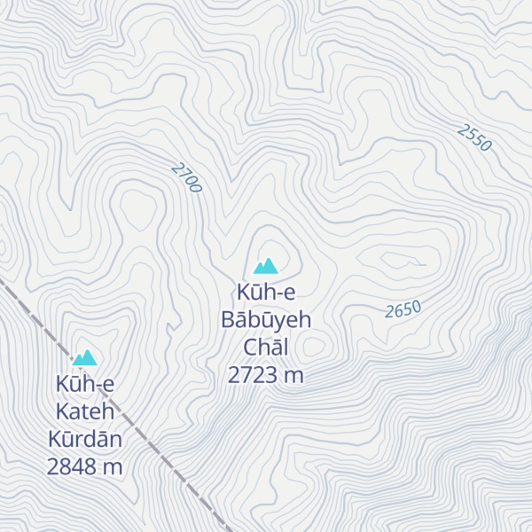 Map of Kūh-e Bābūyeh Chāl