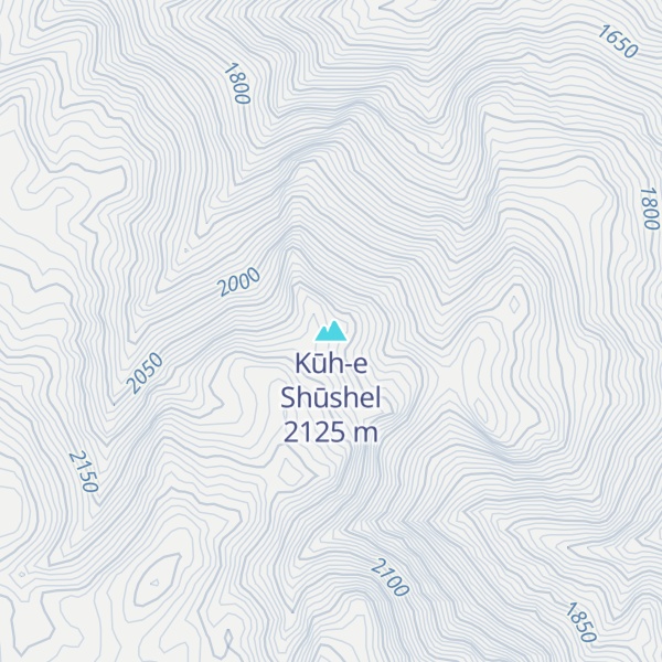 Map of Kūh-e Shūshel