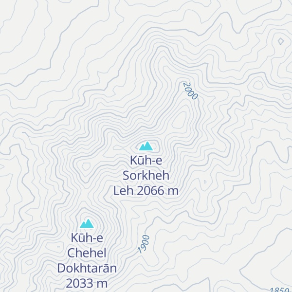 Map of Kūh-e Sorkheh Leh