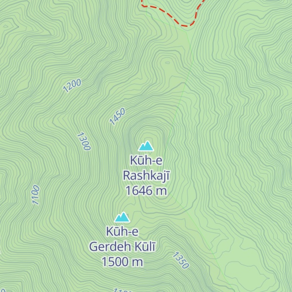 Map of Kūh-e Rashkajī