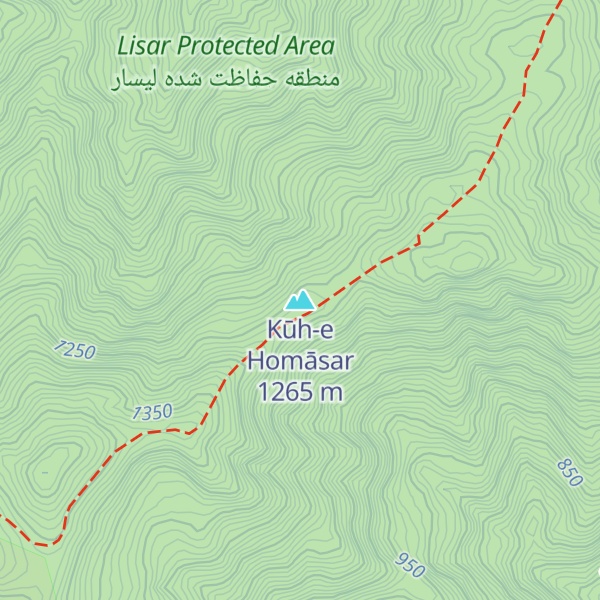 Map of Kūh-e Homāsar
