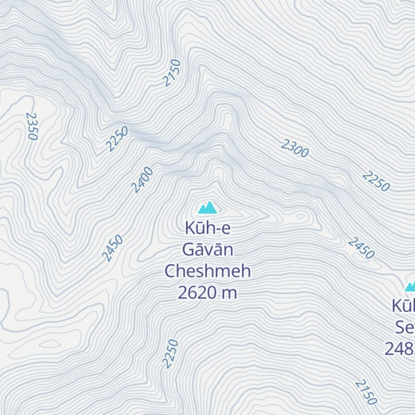 Map of Kūh-e Gāvān Cheshmeh