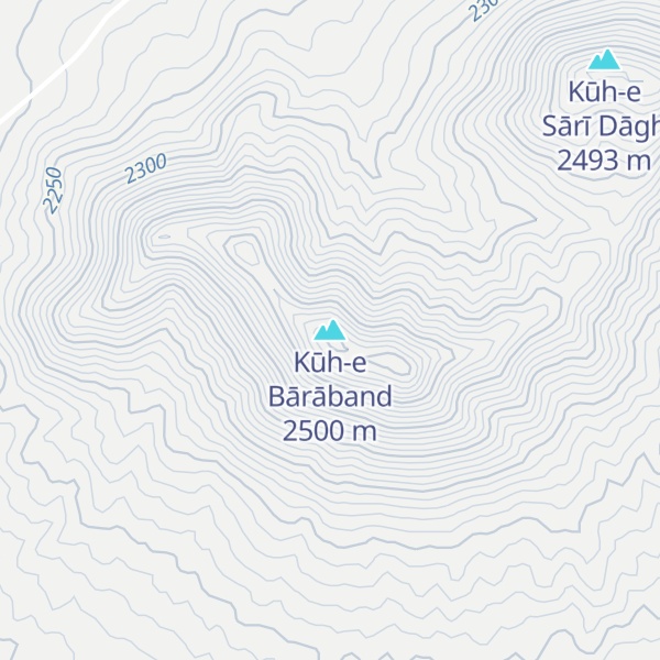 Map of Kūh-e Bārāband