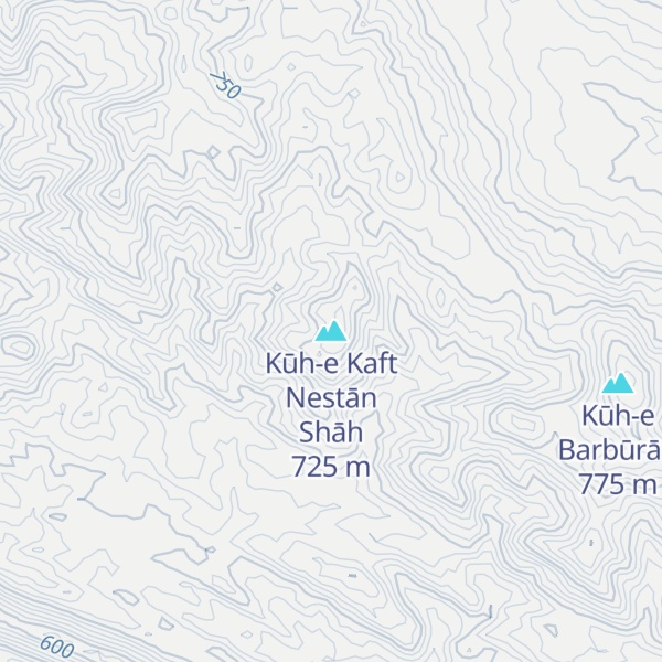 Map of Kūh-e Kaft Nestān Shāh