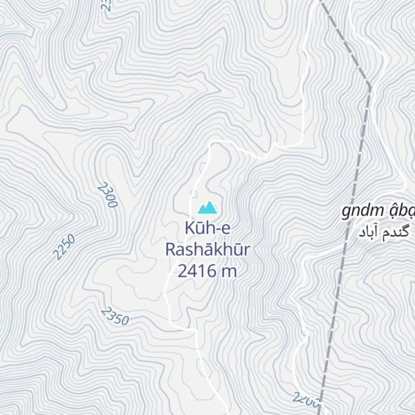 Map of Kūh-e Rashākhūr
