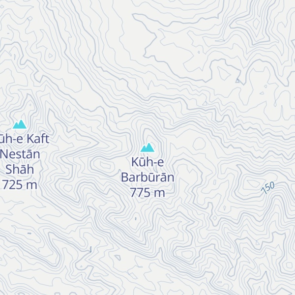 Map of Kūh-e Barbūrān