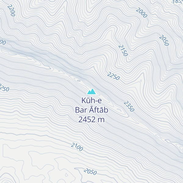 Map of Kūh-e Bar Āftāb