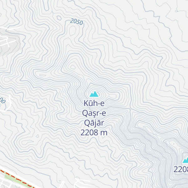 Map of Kūh-e Qaşr-e Qājār