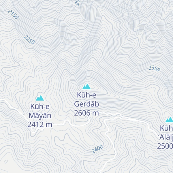 Map of Kūh-e Gerdāb