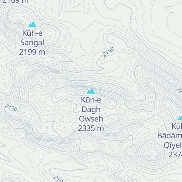 Map of Kūh-e Dāgh Owseh