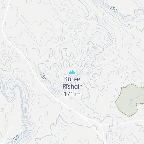 Map of Kūh-e Rīshgīr