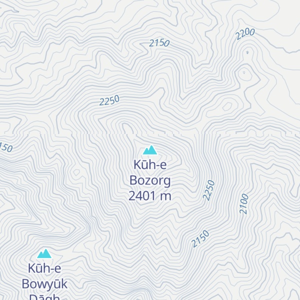 Map of Kūh-e Bozorg
