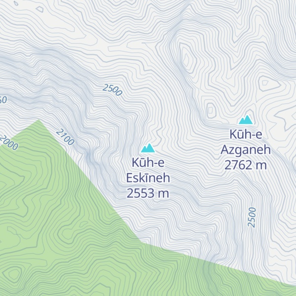 Map of Kūh-e Eskīneh