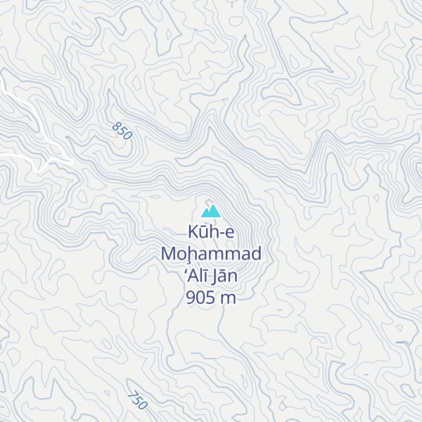 Map of Kūh-e Moḩammad ‘Alī Jān