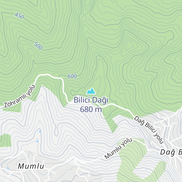 Map of Bilici Dağı
