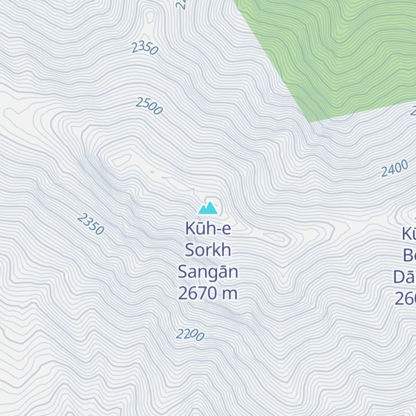Map of Kūh-e Sorkh Sangān